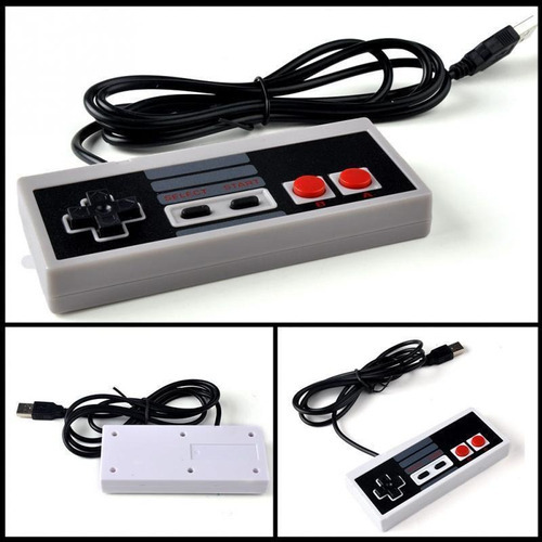 Controlador USB vintage para Super Nintendo Nes y PC