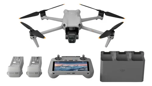 comprar Drone DJI Fly More Combo RC2 Air 3 2023 com dual câmera 48MP cinza 3 baterias