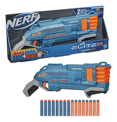 Nerf Elite 2.0 Warden Db 8 Con 16 Dardos Hasbro
