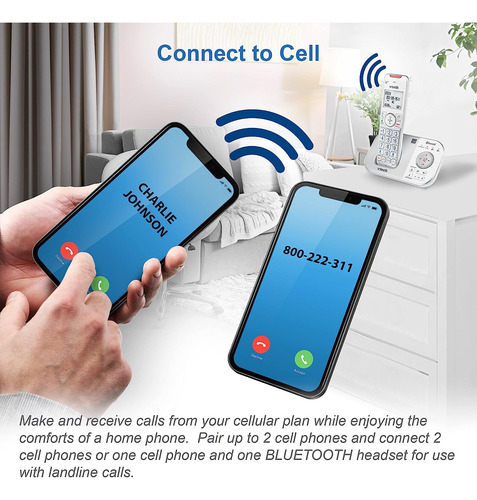 Telefonos Inalambricos Vtech 6.0 Bluetooth Con Contestador