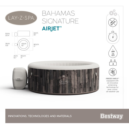 Hot Tub Spa Inflable Bahamas 4 Personas Bestway
