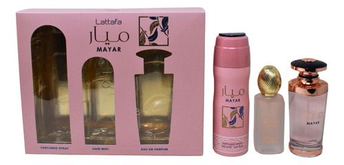 Lattafa Mayar Set De 3 Pz Con Body Mist Para Mujer