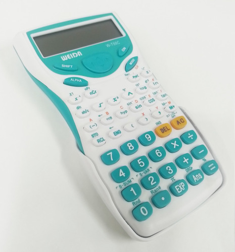 Calculadora Científica Weida W-t88 Celeste 240 Funciones Color Turquesa