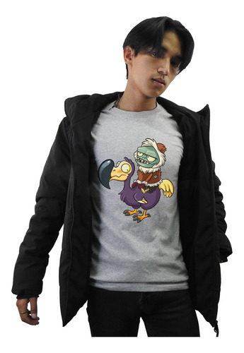 Gris Panda Playera Plantas Vs Zombies Dodo Zombidito