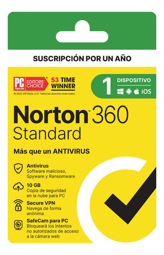 Antivirus Norton 360 Standard 1 Dispositivo 1 Año