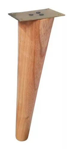 Patas De Madera 25cm Para Muebles - Cónica Diagonal X4 Und