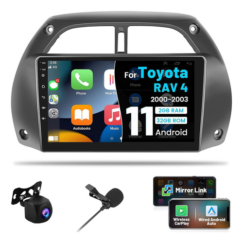 Estereo Toyota Rav4 2000-2003 Android Carplay Gps 2+32g