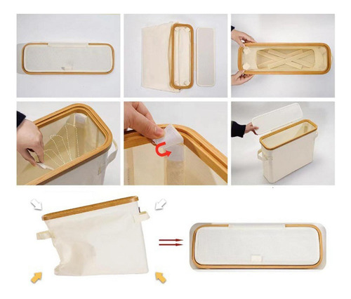 Portarrollos De Papel Higiénico De Bambú Con Tapa De
