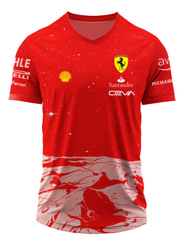 Remera F1 Leclerc Talle Grande Personalizada Ferrari Premium