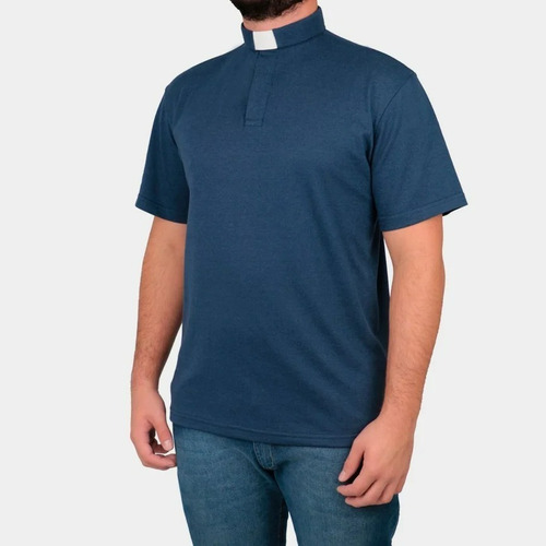 Camisa Para Seminarista - Polo Clerical Preta Ref.: 220