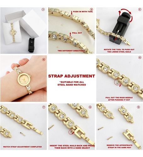 Twoption Reloj De Pulsera Impermeable Para Mujer, Reloj De C