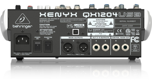 Imagen 3 de 4 de Mixer Consola Behringer Xenyx Qx1204usb Interfaz Grabacion