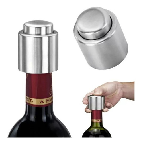 Tampa De Garrafa À Vacuo Para Vinhos Em Inox Cod. 00294