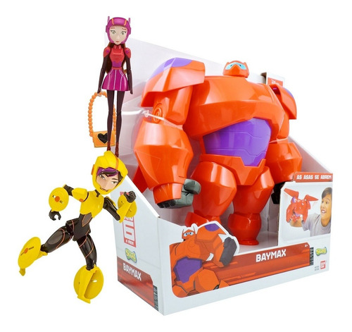 Bonecos Baymax + Honey Lemon + Go Go Tomago Big Hero Disney