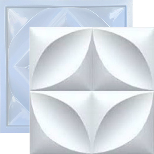 Forma Molde Pra Gesso 3d Cimento Abs Placa Florata 40x40 