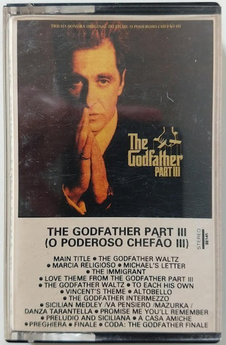 Fita K7 Cassete The Godfather Part Iii O Poderoso Chefão 3 