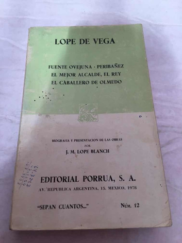 Lope De Vega Obras Ed Porrúa