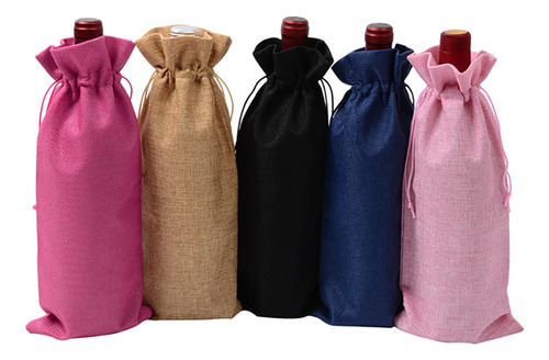 Nuevas Bolsas De Vino De Yute, Fundas Para Botellas De Vino