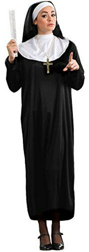 Disfraz De Monja Para Mujer, Negro, Talla Estándar