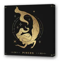 Comprar Cuadro 20x20cm Astrologia Oro Signos Zodiaco Piscis