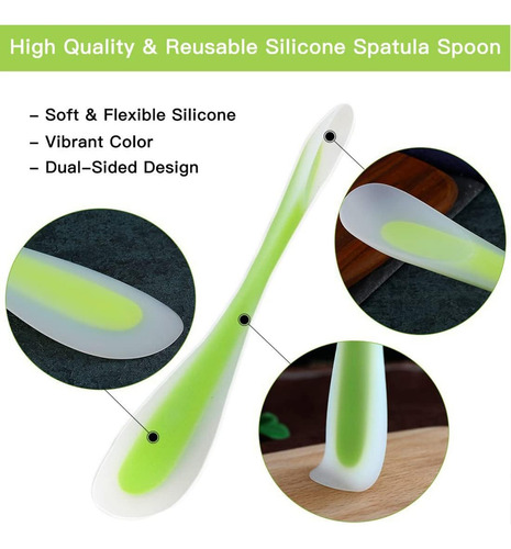 Spateras De Silicona Cuchara De Cocina 2-en-1-califabetista