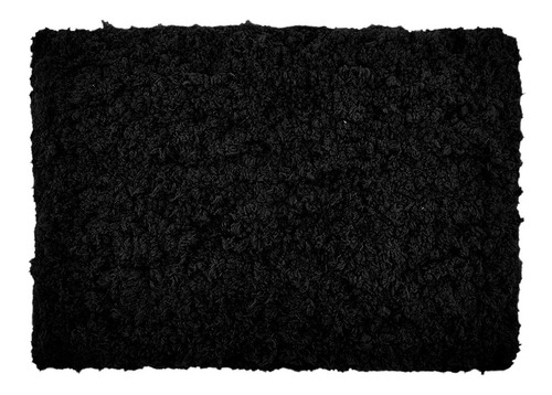 Alfombra Para Baño Antideslizante Rectangular Negra Vip