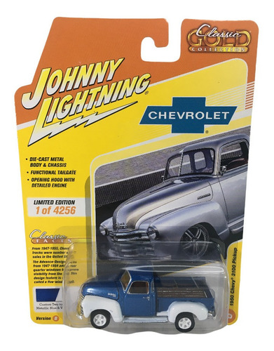 Johnny Lightning 1/64 Gold Chevrolet 1950 Chevy 3100 Pickup