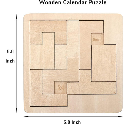 Rompecabezas Del Calendario Diario-rompecabezas De Madera Pa