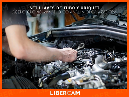 Imagen 9 de 10 de Juego De Llaves Tubo Criquet 17 Piezas Acero Cromo Vanadio
