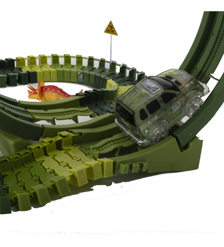 Pista Trilha Maluca Dinossauro Track Looping 119 Peças