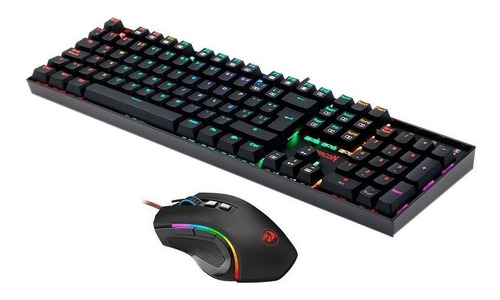 Kit de teclado y mouse gamer Redragon K551RGB-BA