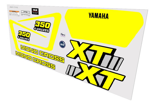 Calcos Completos Yamaha Xt 350  Premium Idem Original