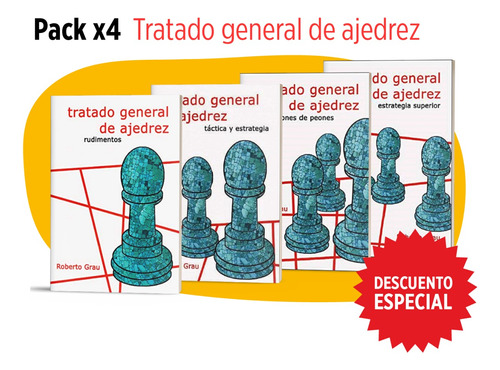 Pack 4 Tomos Tratado General De Ajedrez De Grau Roberto 