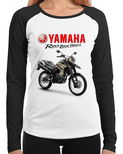 Baby Look Raglan Moto Yamaha Xtz 250 Lander Areia 2021 Longa