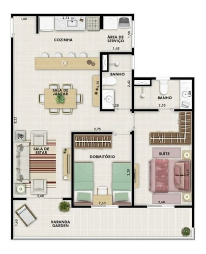 Imagem 5 de 15 de Monte Bianco Aptos De 69 A 85m2 2 E 3 Dorms C/ 1 Suíte Lazer Completo - Ap00012 - 34932570
