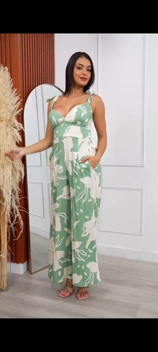 Enterizo Mujer Verde Claro Con Diseño Elegante - Capuli