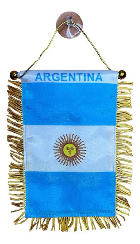 Bandera De Argentina Colgante Para Vidrio O Ventanas 13x18cm