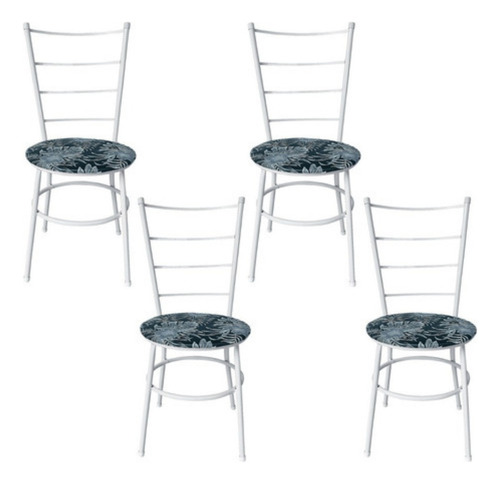 Cadeira Estofada Para Mesa De Mármore, Kit 4 Cadeiras