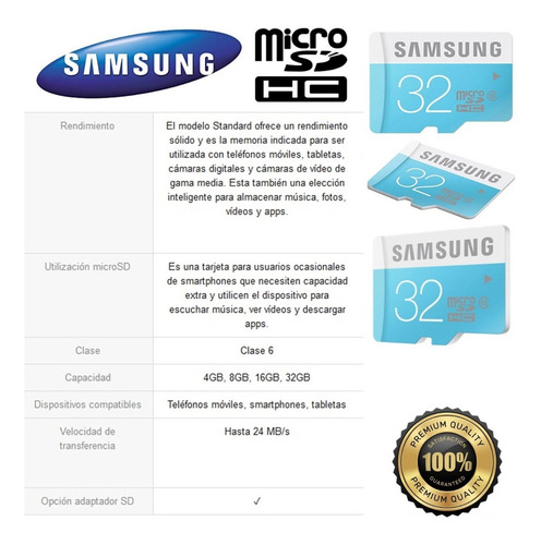 Samsung 32gb Microsdhc Uhs-i Clase 6 Memory Card Celular
