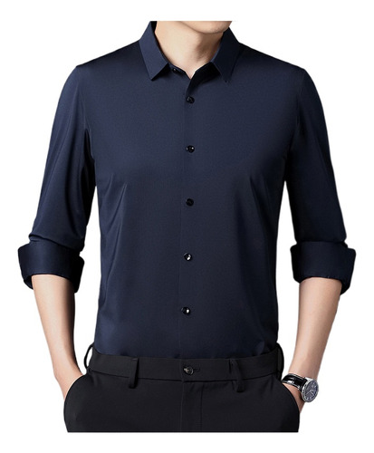 Camisa Formal Para Hombre, Negocios, Oficina, Camisa Seda