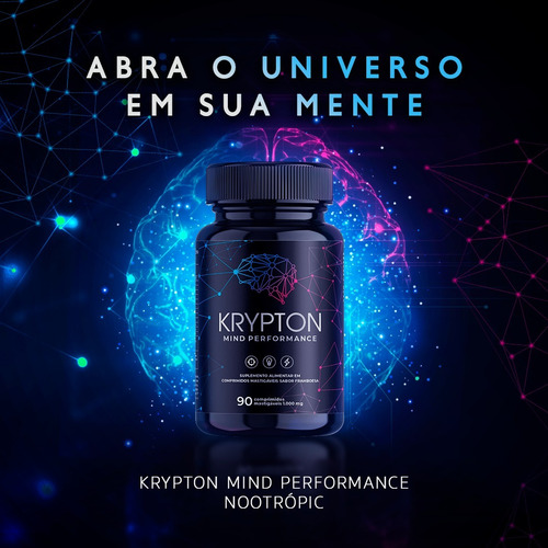 Nootrópico Krypton Mind Performance 90 Comp Com Creatina