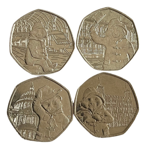 4 Moedas Oficiais Paddington Bear Rainha Elizabeth Ii (sob)