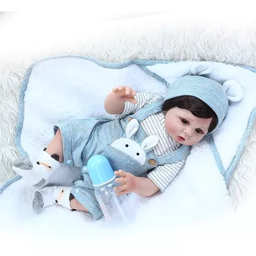 Bebe Reborn Menino 100% Silicone 47 Cm - Lucas - Full