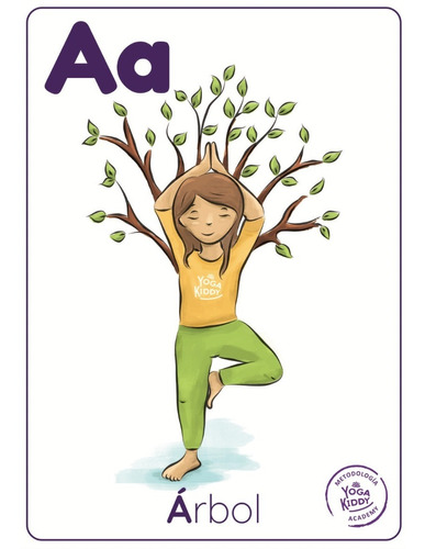 Set 27 Cartas Grandes Abcedario De Yoga Para Niños