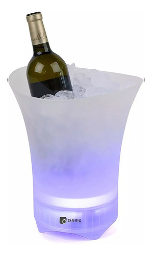 Balde De Gelo 5 Litros Caixa De Som 5w Onex Led Bluetooth Cor Branco