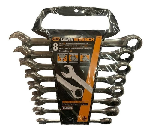 Juego 8 Llaves Trinquete Española Std Gearwrench 85599