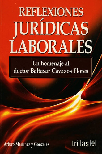 Reflexiones Jurídicas Laborales: Un Homenaje Al Dr.baltasar Cavazos Flores, De  Martinez Y Gonzalez, Arturo., Vol. 1. , Tapa Blanda En Español, 2010