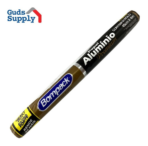 Imagen 1 de 3 de Papel De Aluminio Premium Bompack 45cm X 4 Metros Bulto X 25