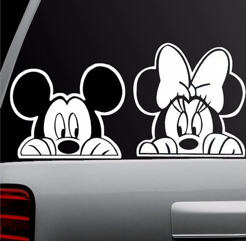 Calcomanía Para Carros De Minnie Y Mickey Diseños Unicos