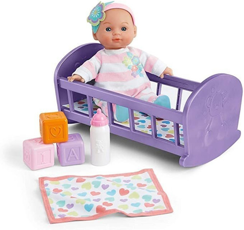 Kidoozie Lullaby Baby Playset - Muñeca Suave Y Cuna Para N.